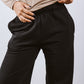 Straight-leg sweat Pants Black