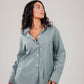 Poplin Olive Shirt White Stripe
