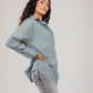 Poplin Olive Shirt White Stripe