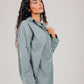 Poplin Olive Shirt White Stripe