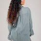Poplin Olive Shirt White Stripe