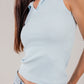 Ribbed Polo Sleeveless