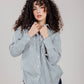 Poplin White Shirt Olive Stripe