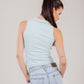 Ribbed Polo Sleeveless
