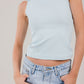 Ribbed Polo Sleeveless