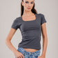 Cotton Square neck Short Sleeve