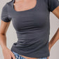 Cotton Square neck Short Sleeve