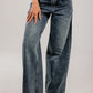 Wide-Leg Denim Dirty Washed