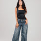 Wide-Leg Denim Dirty Washed