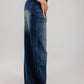 Wide-Leg Denim Navy