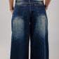 Wide-Leg Denim Navy