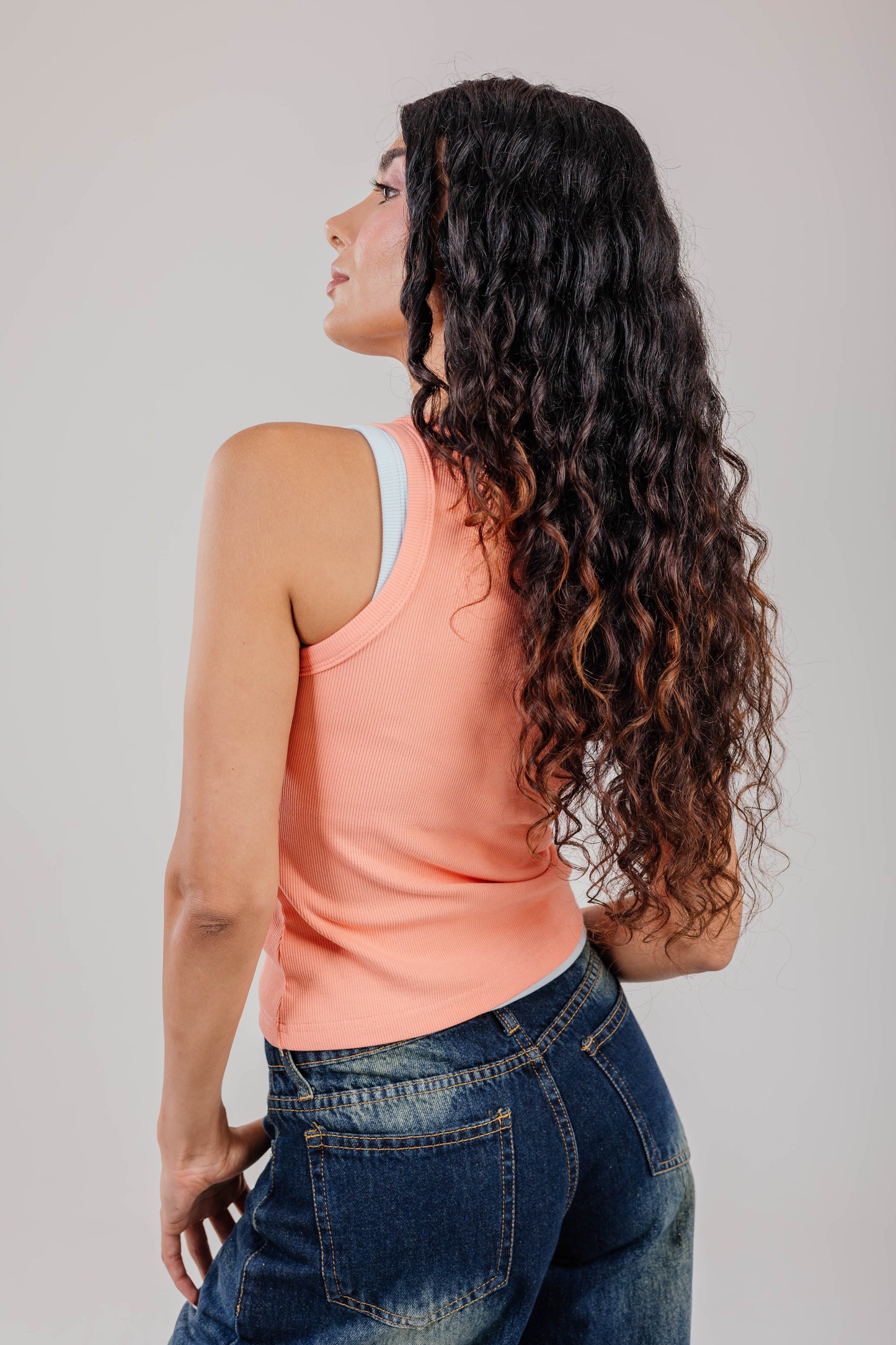 Wide-Leg Denim Navy