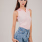 Ribbed Polo Sleeveless