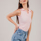 Ribbed Polo Sleeveless
