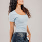 Cotton Square neck Short Sleeve