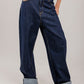 Turn-Up Navy Jeans