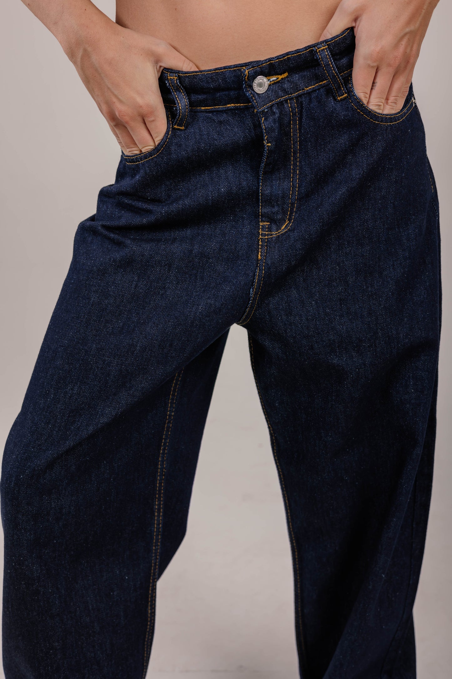 Turn-Up Navy Jeans