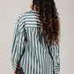Poplin Shirt Olive Wide Stripe