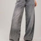 Wide-Leg Denim Grey