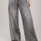 Wide-Leg Denim Grey