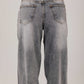 Wide-Leg Denim Grey