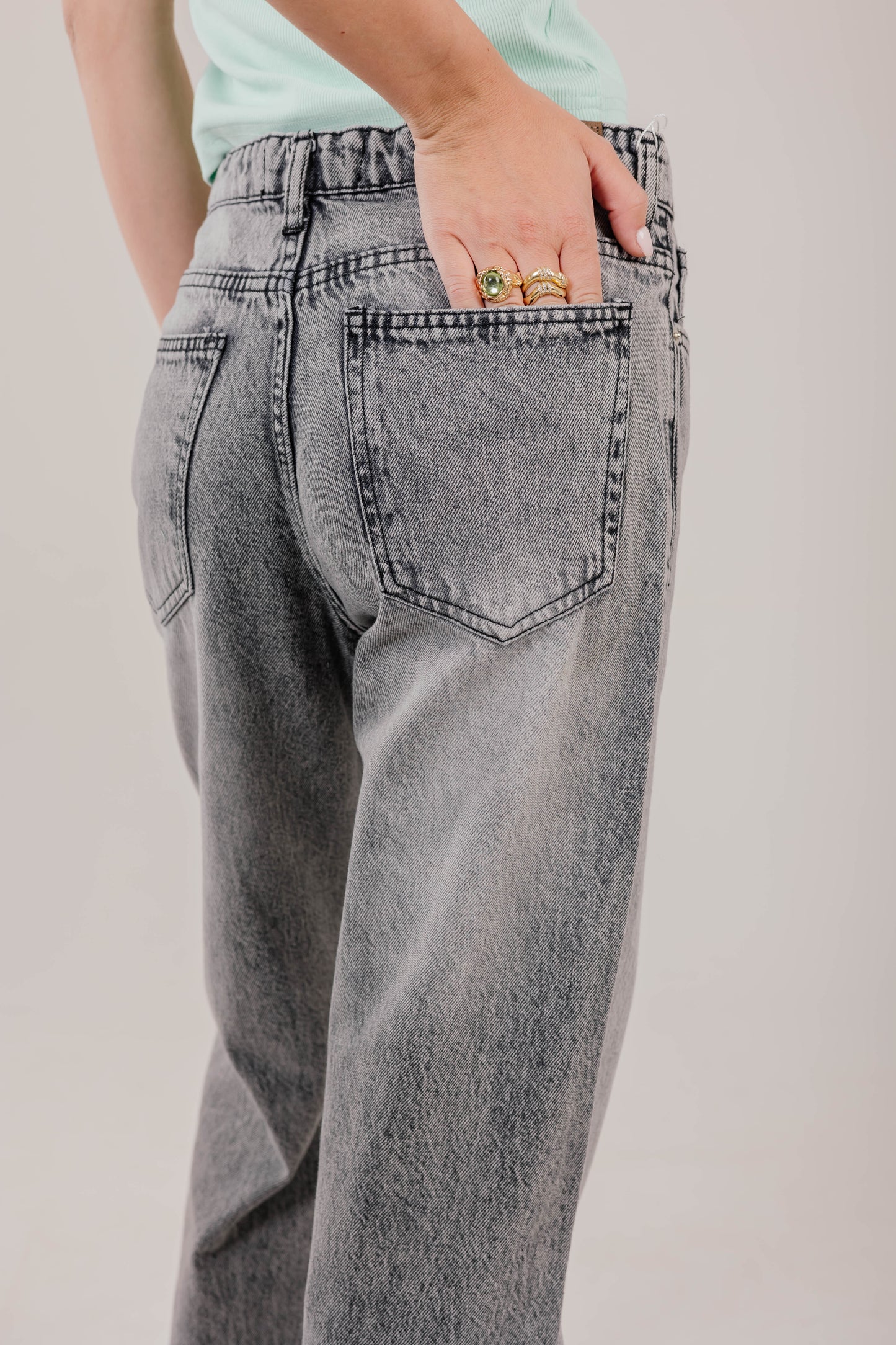 Straight Leg Denim Grey