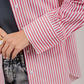 Poplin White Shirt Red Stripe