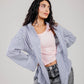 Poplin White Shirt Navy Stripe
