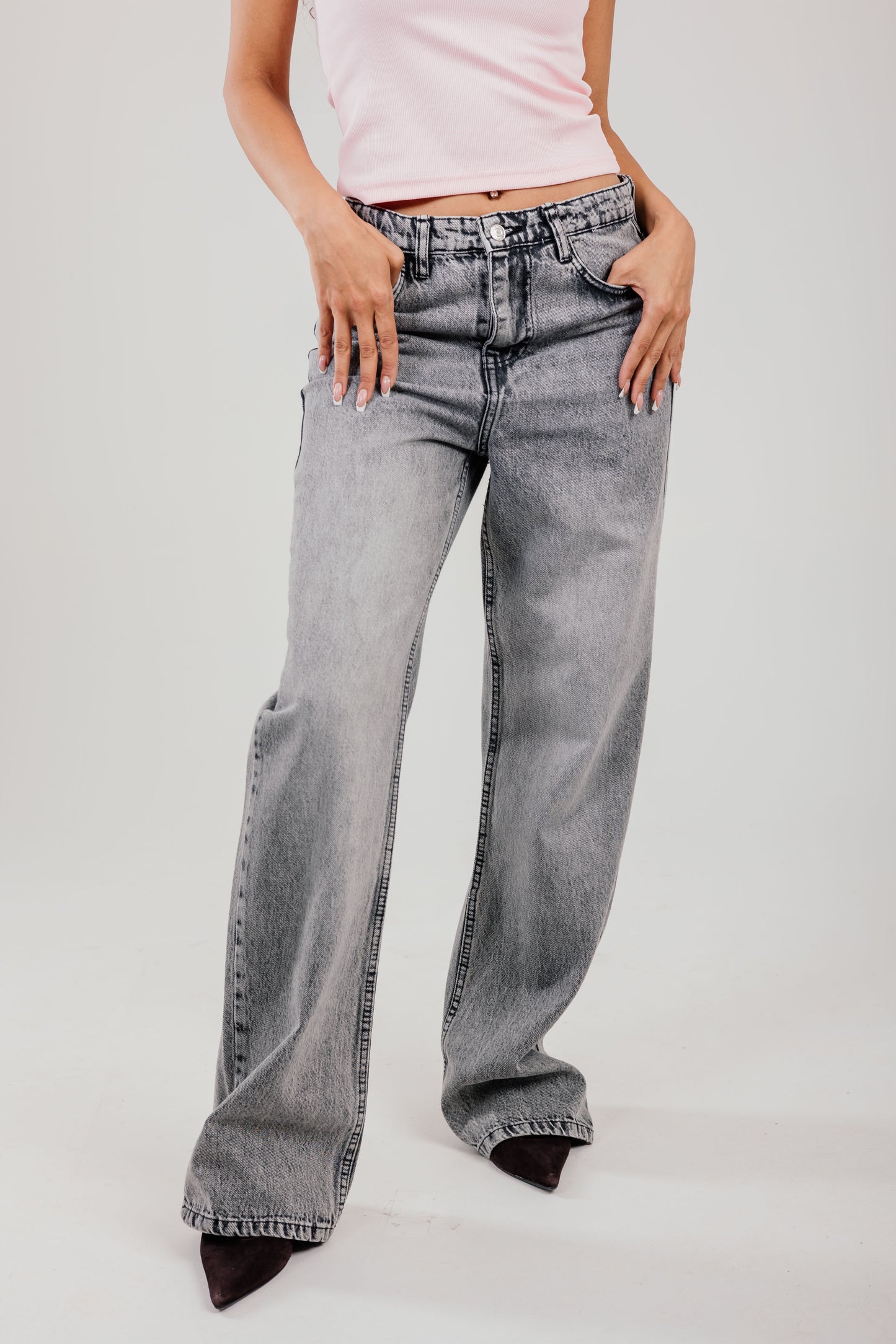 Straight Leg Denim Grey