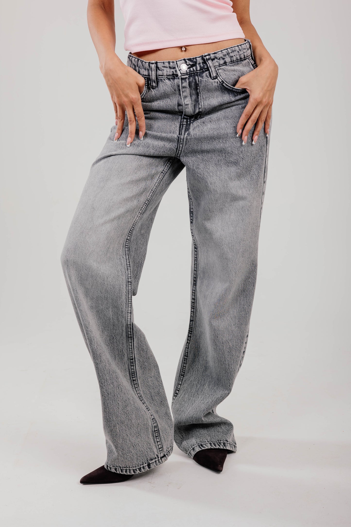Straight Leg Denim Grey