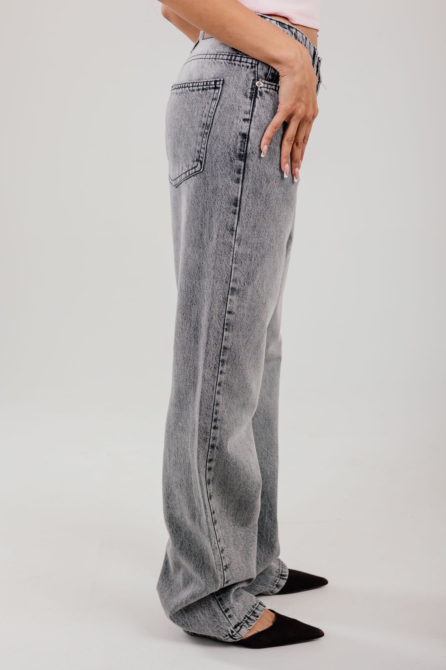 Straight Leg Denim Grey