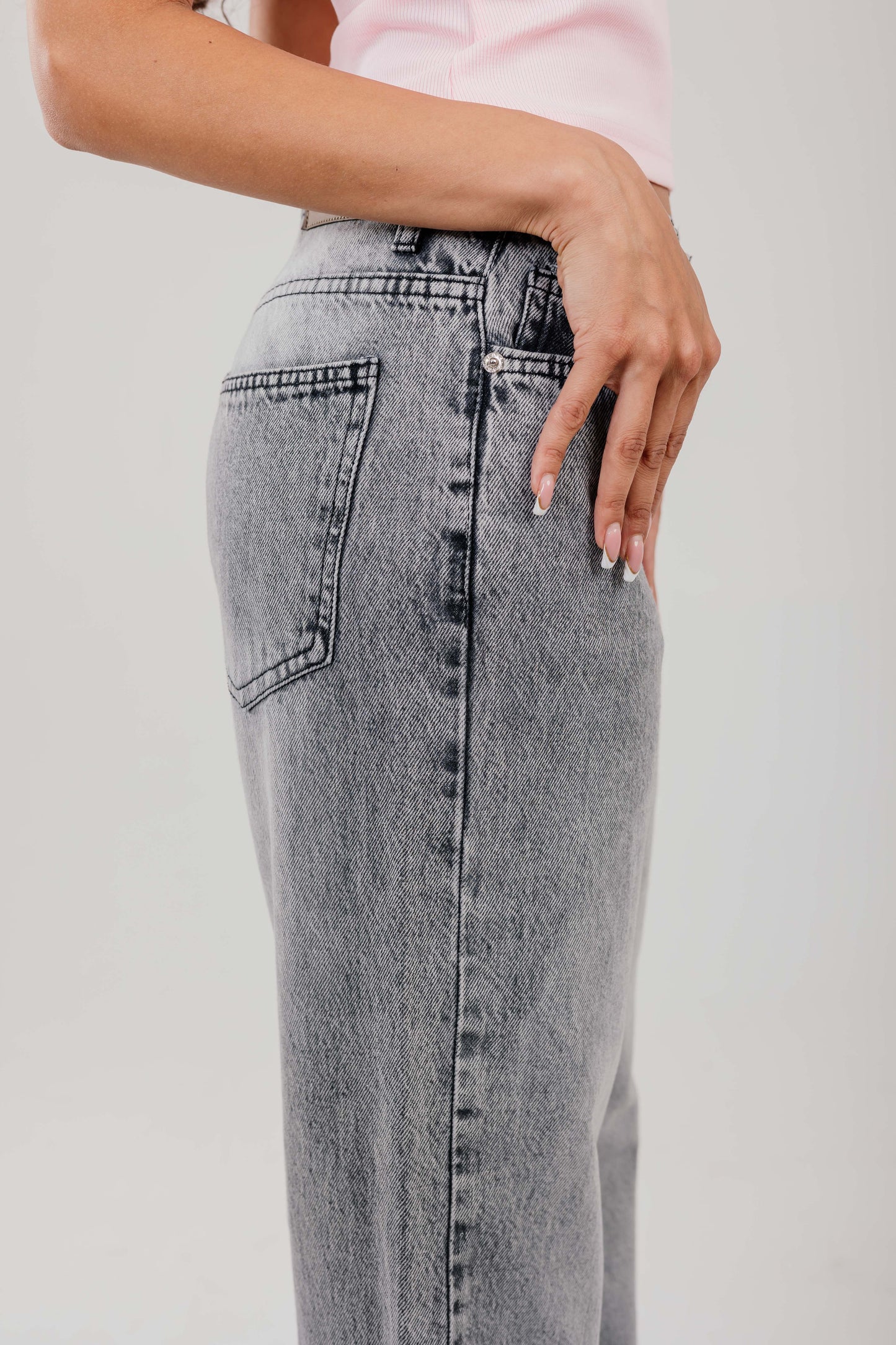 Straight Leg Denim Grey