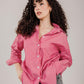 Poplin Red Shirt White Stripe