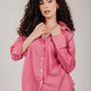 Poplin Red Shirt White Stripe