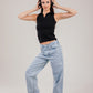 Ribbed Polo Sleeveless
