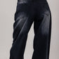 Wide-Leg Denim Black