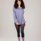 Poplin Navy Shirt White Stripe