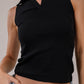 Ribbed Polo Sleeveless