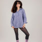 Poplin Navy Shirt White Stripe