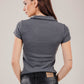 Ribbed Polo Short Sleeve