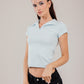 Ribbed Polo Short Sleeve