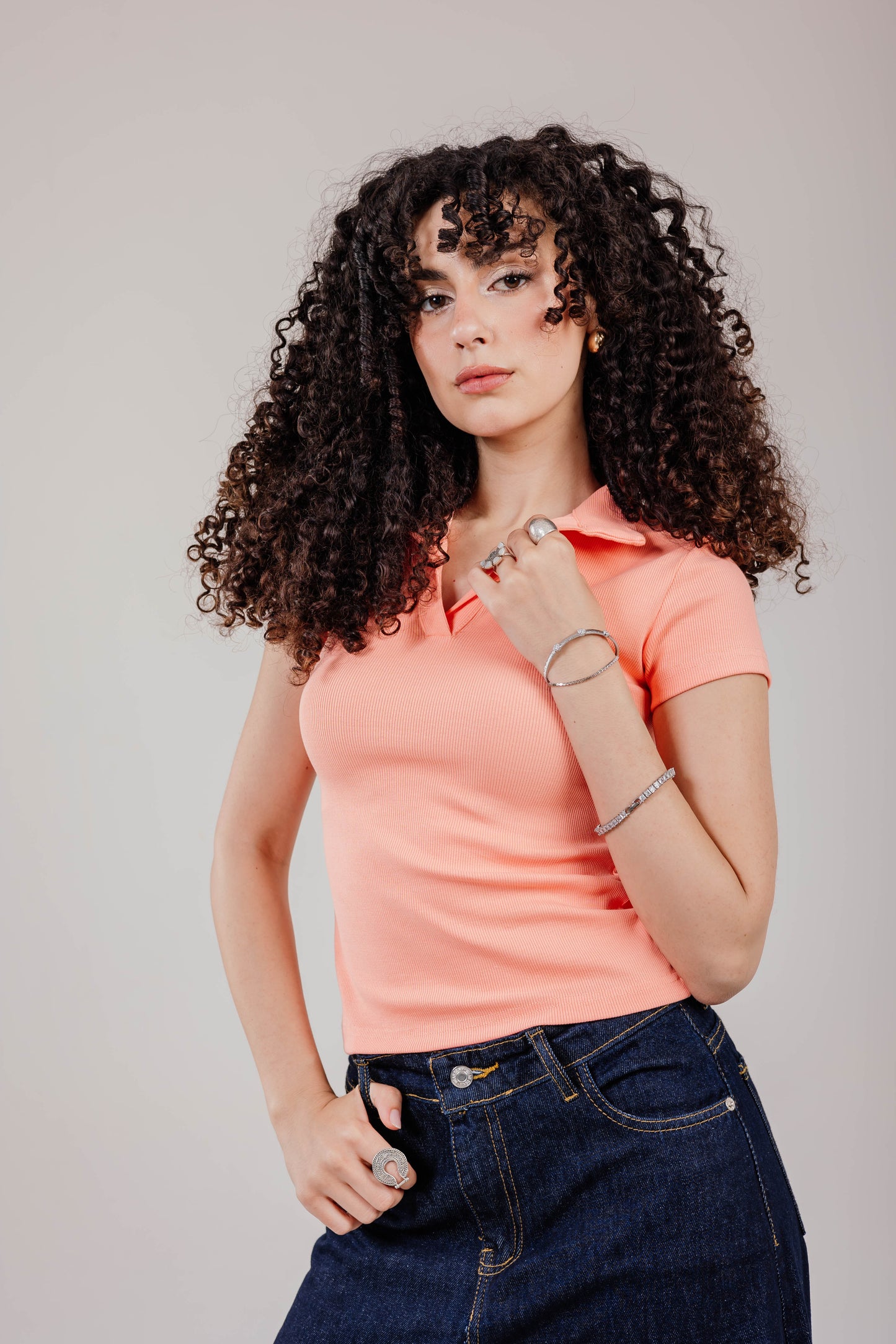 Ribbed Polo Short Sleeve