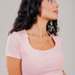 Cotton Square neck Short Sleeve