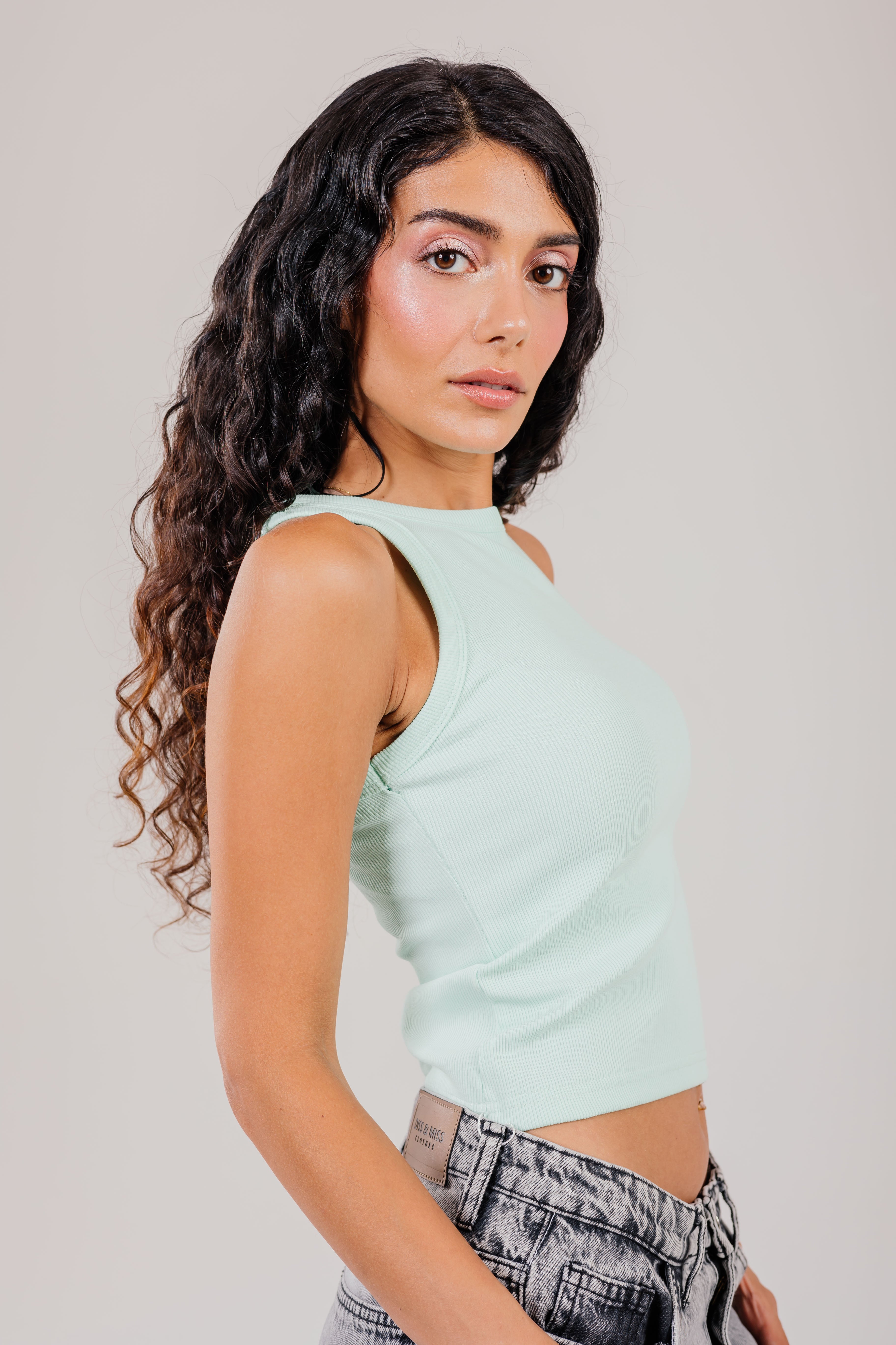 Crew Tank Top Ribbed