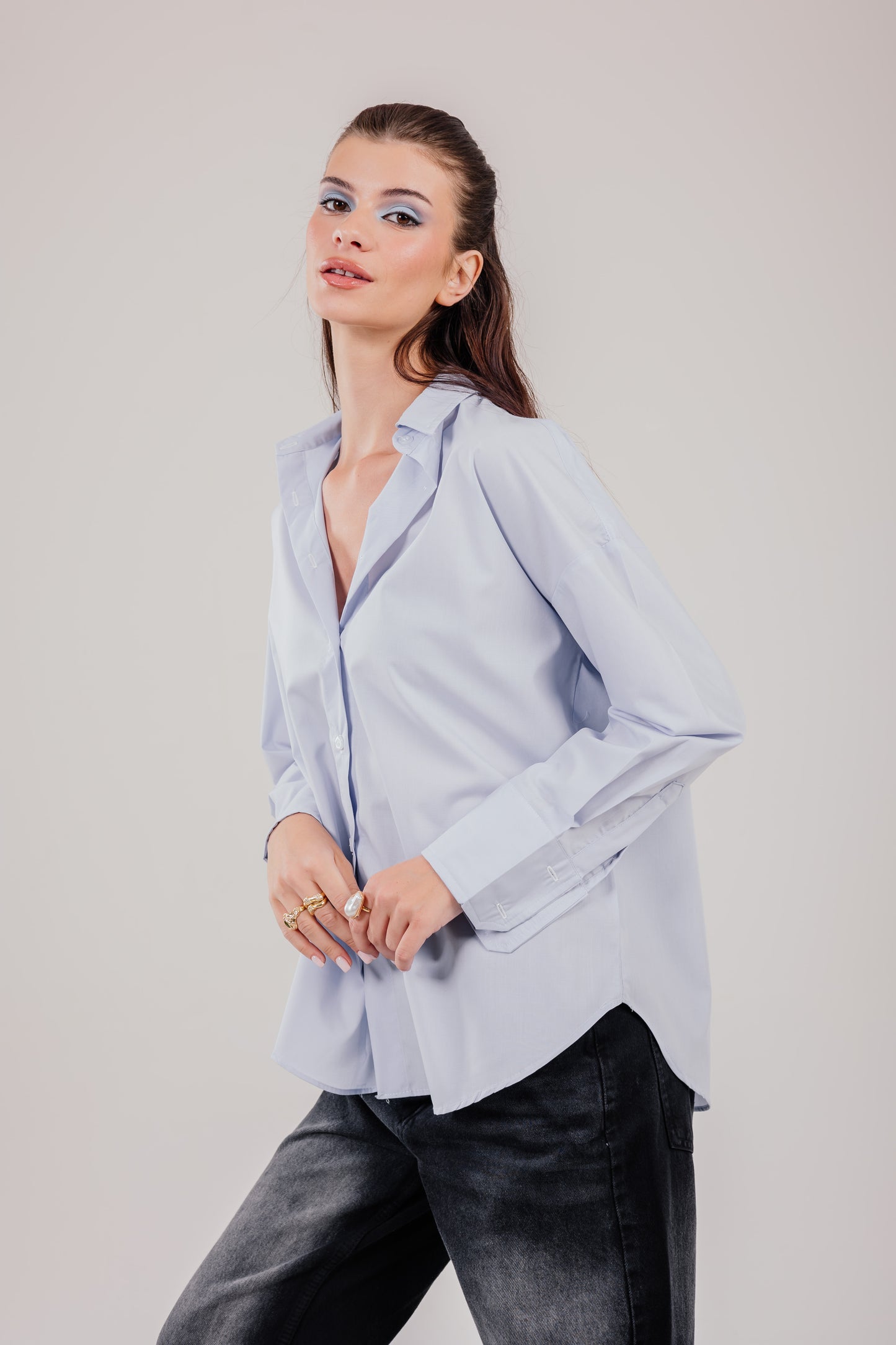 Poplin Baby Blue Shirt