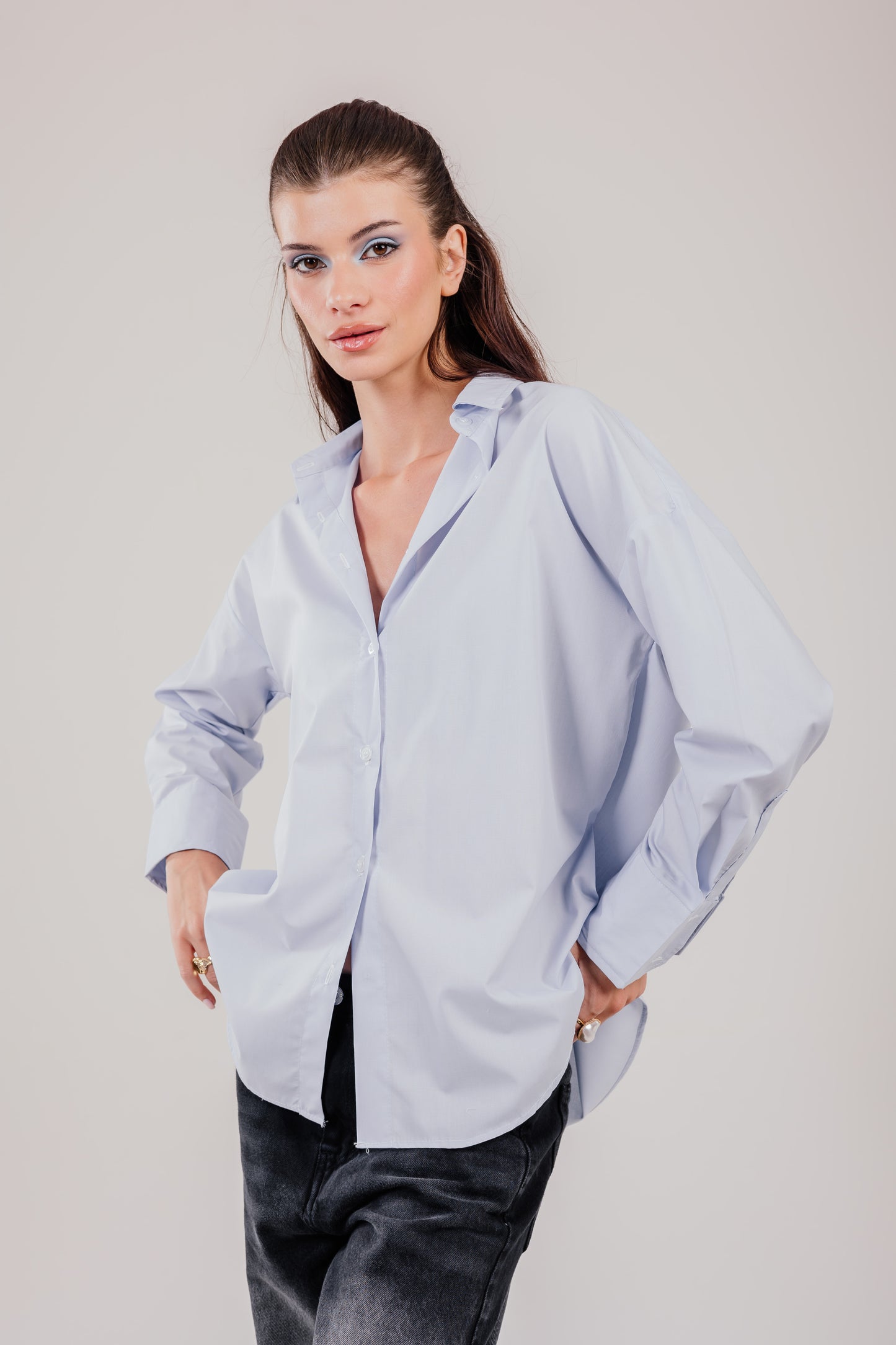 Poplin Baby Blue Shirt