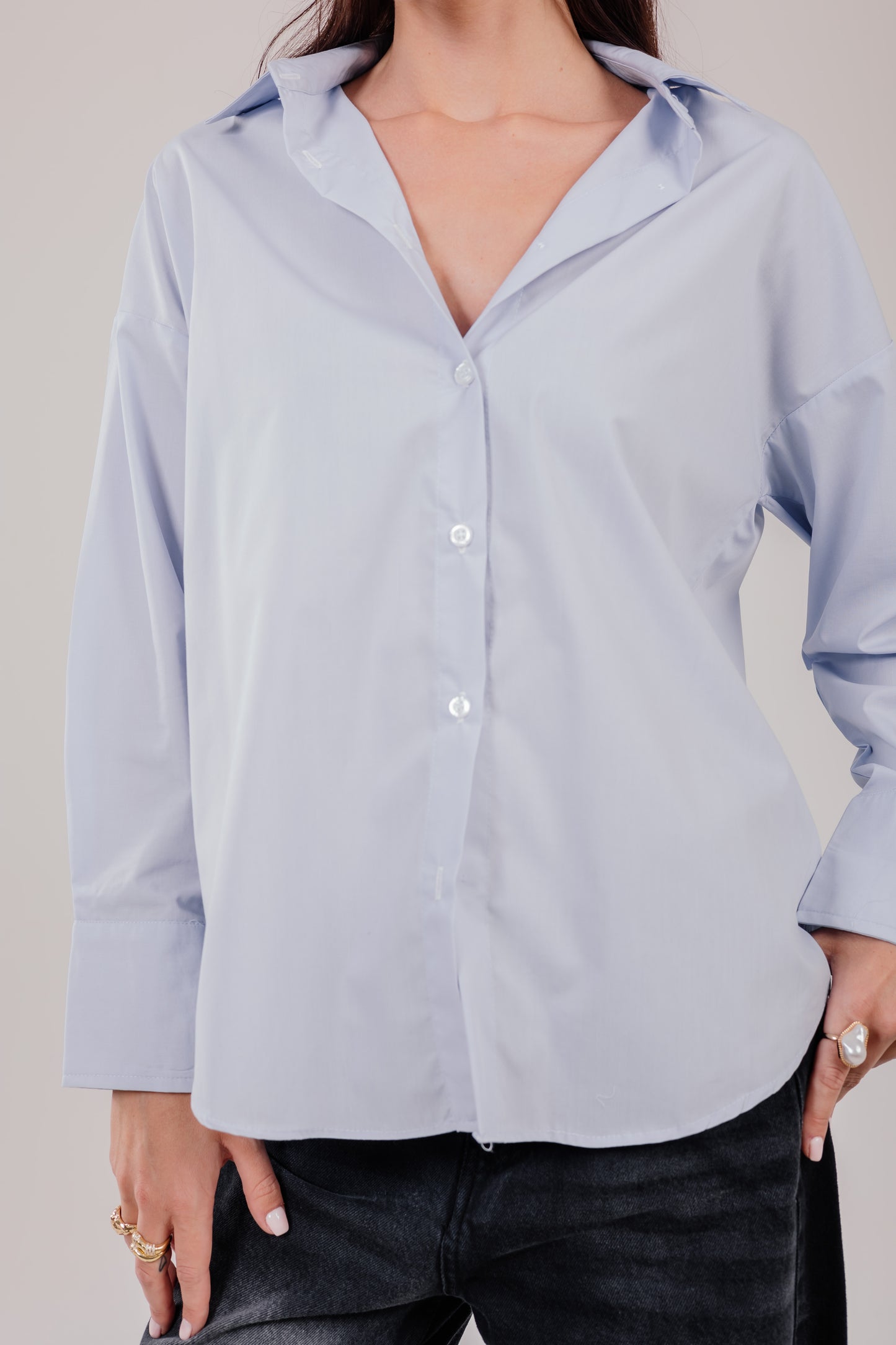 Poplin Baby Blue Shirt