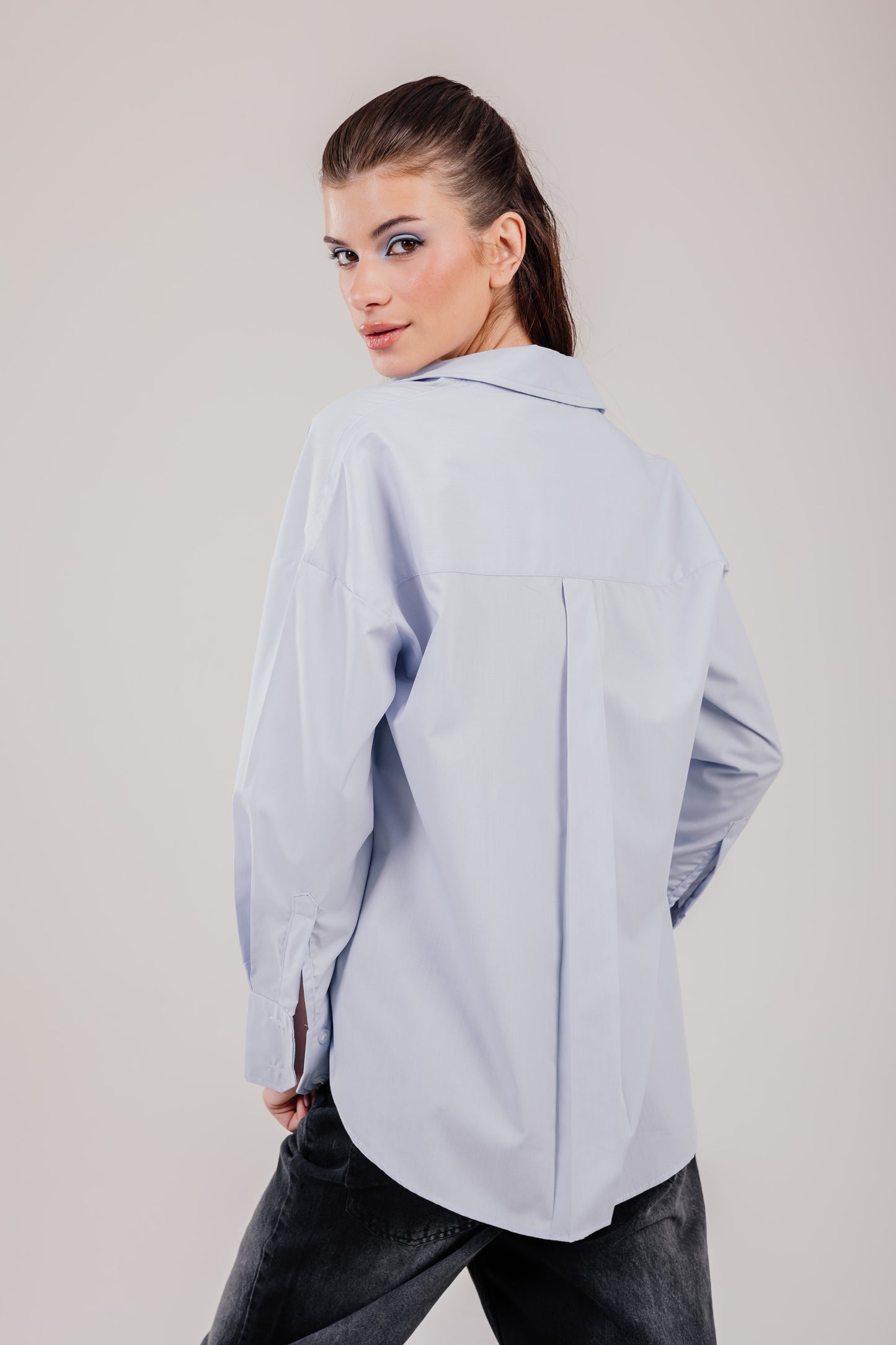 Poplin Baby Blue Shirt