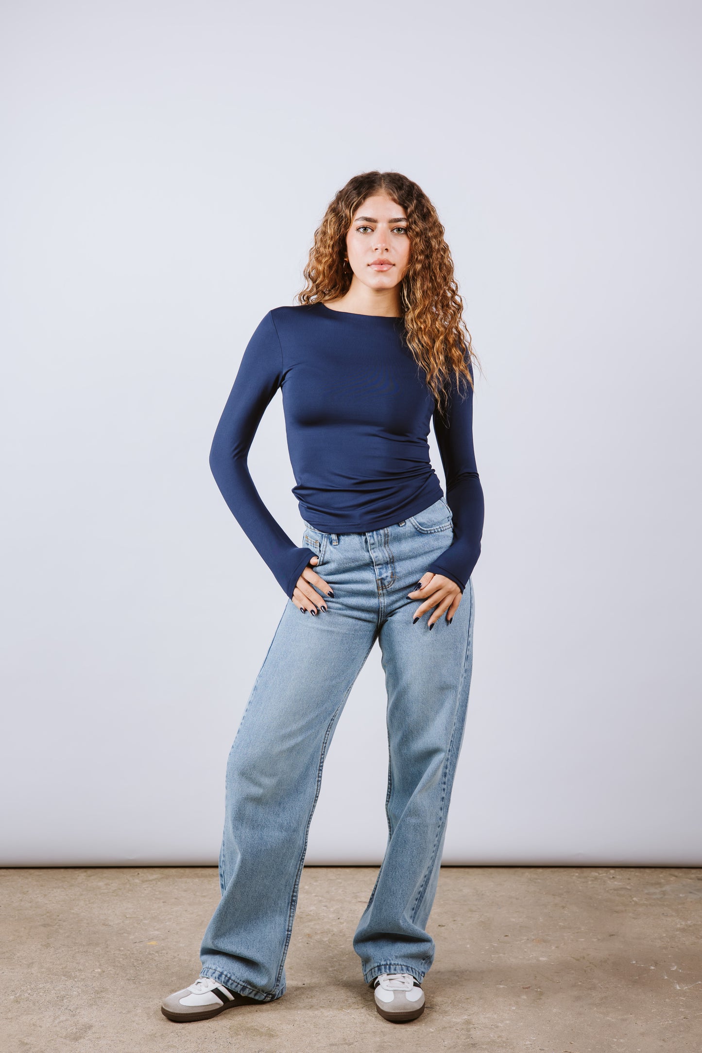 Crew Neck Long Sleeve Top