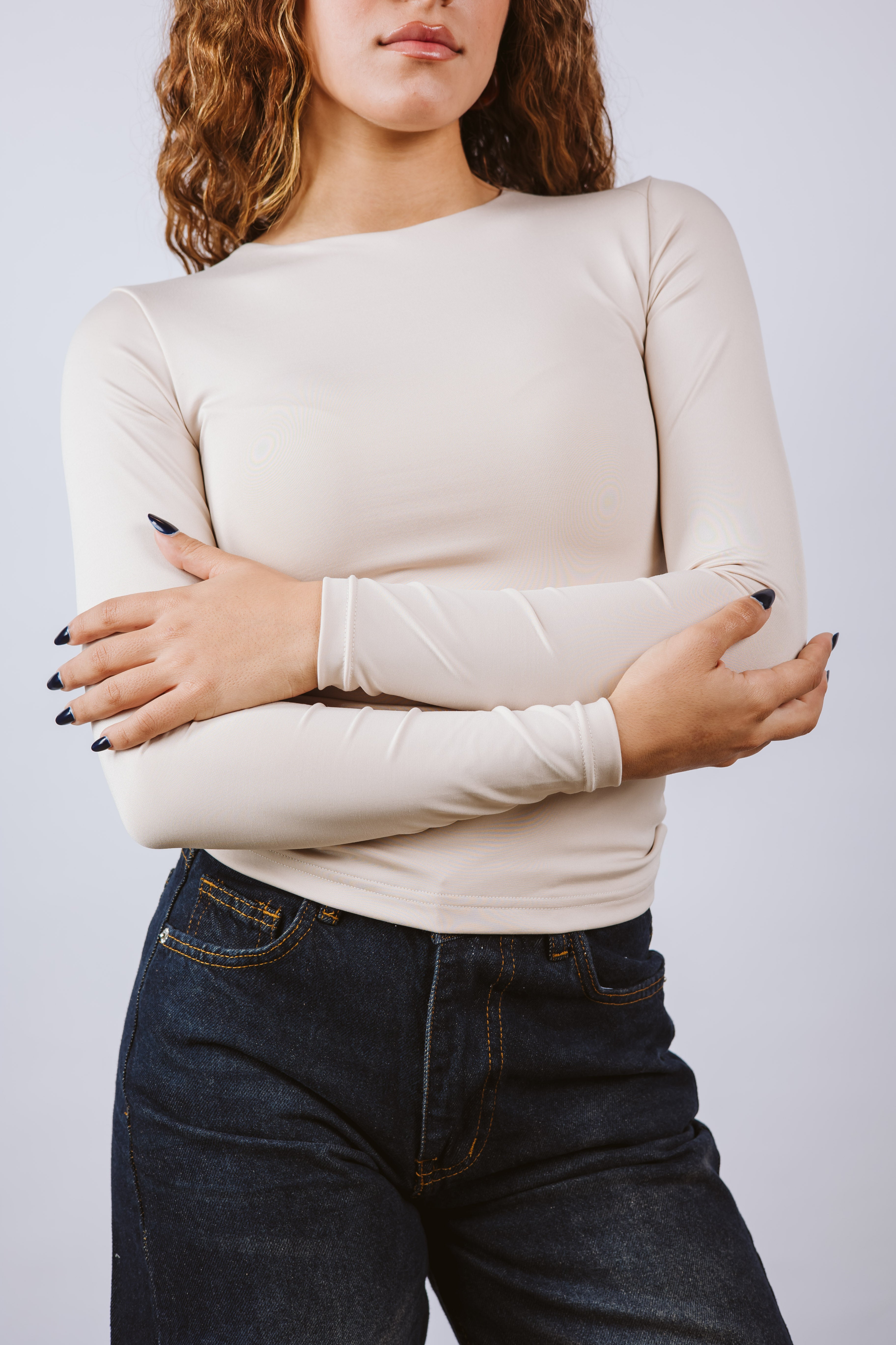 Crew Neck Long Sleeve Top